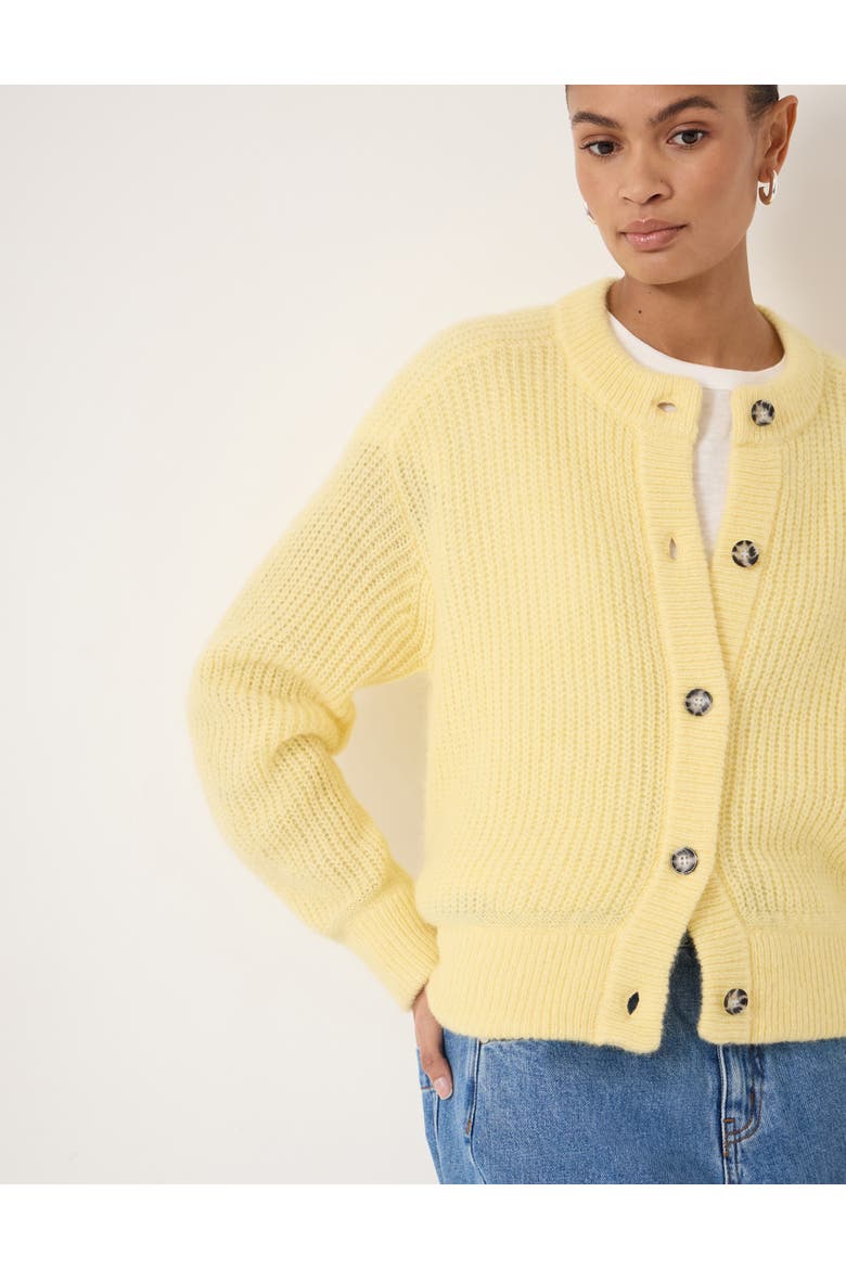 Raven Wool Blend Cardigan, Alternate, color, Butter Yellow
