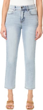 CURVE APPEAL Effortless 27-Inch High Rise Slim Straight Leg Jeans