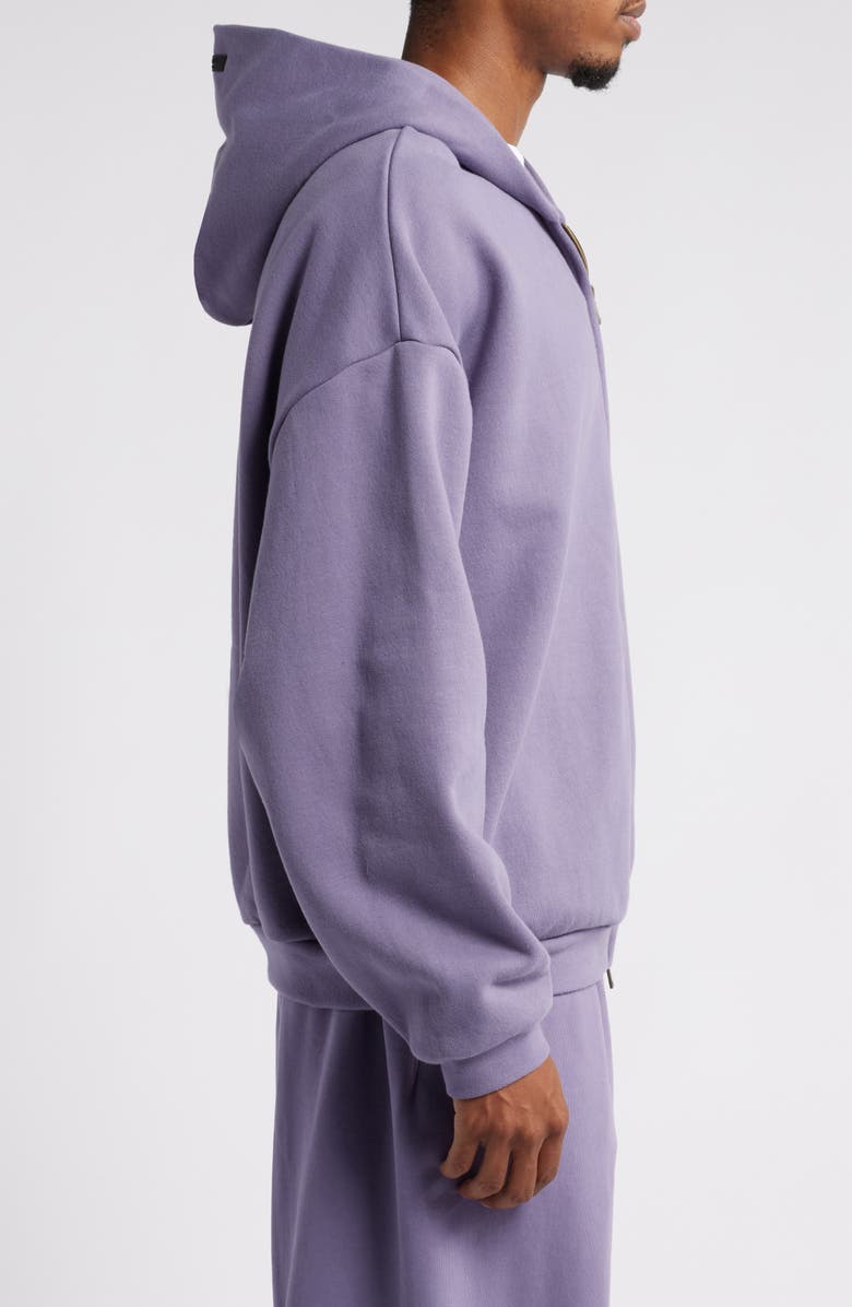 Fear of God Essentials Gender Inclusive Logo Zip-Up Hoodie, Alternate, color, 