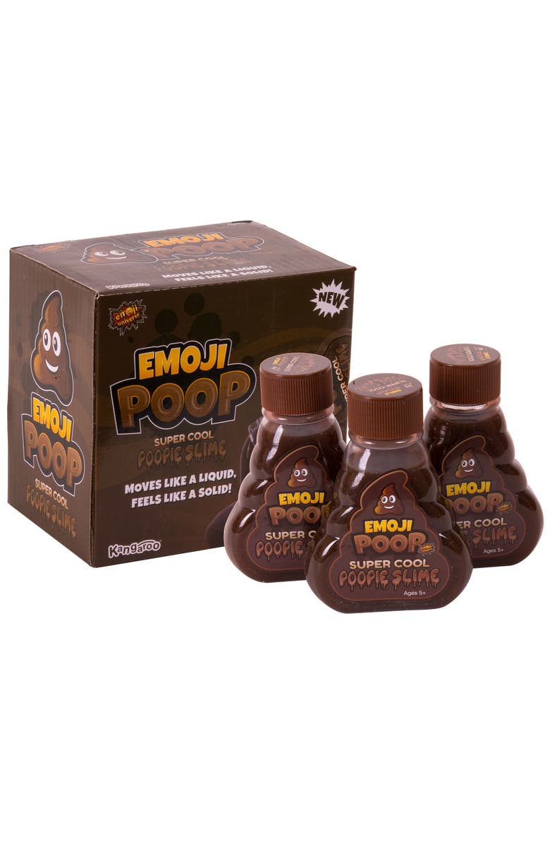 Super Cool Compounds Slime, Emoji Poop Pack Of 3 5oz Bottles, Main, color, Brown