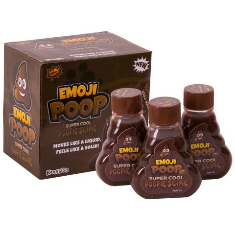 Slime, Emoji Poop Pack Of 3 5oz Bottles