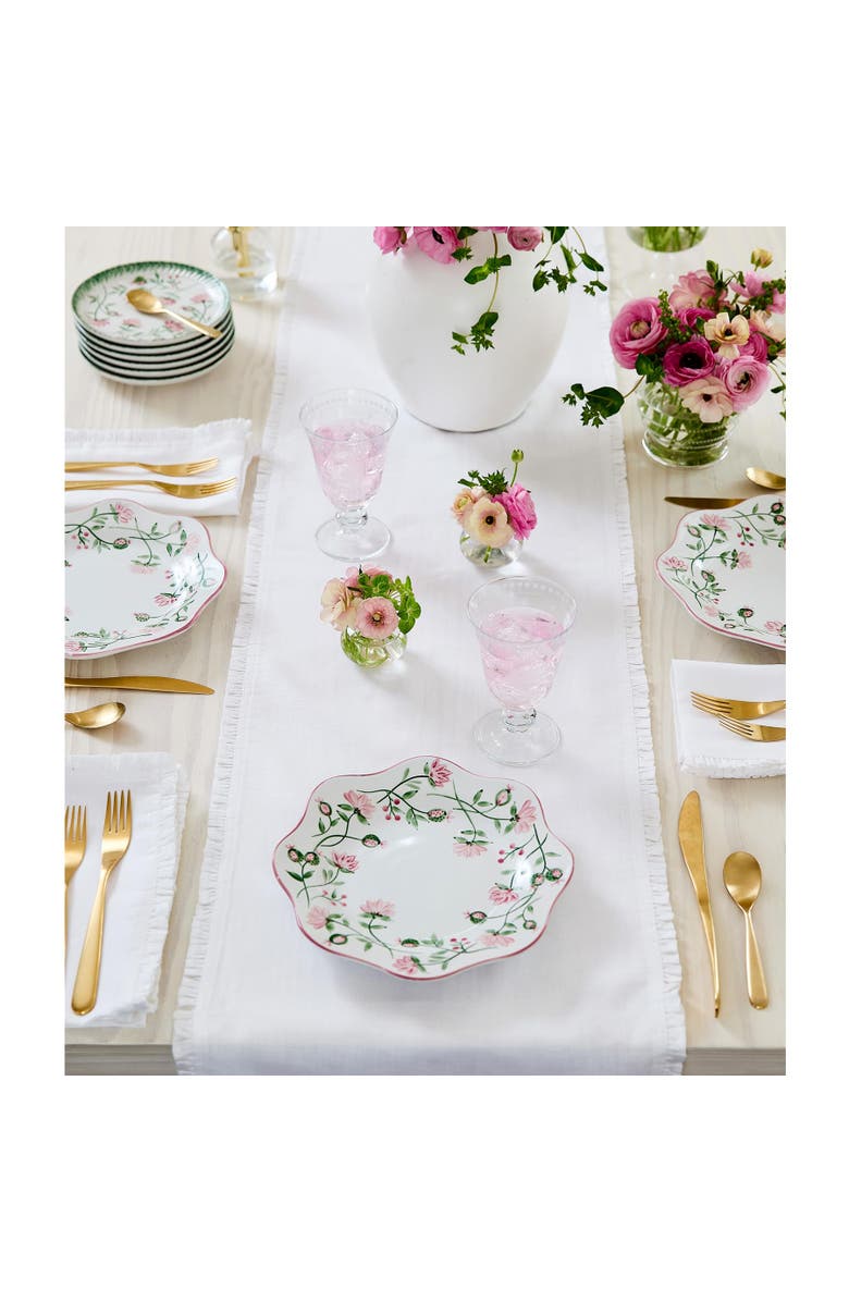 Solino Home Linen Table Runner - Juliette Ruffle, Alternate, color, White