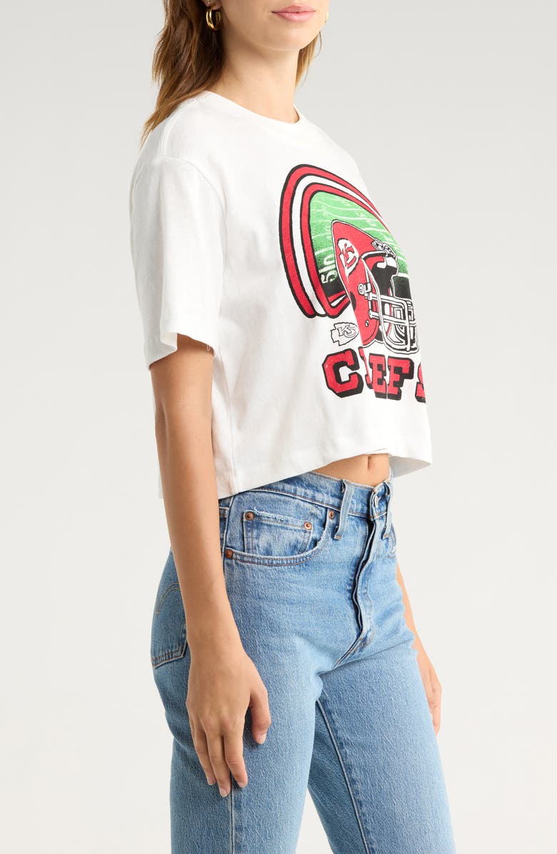 Junk Food Chiefs Game Time Cotton Graphic Baby Tee, Alternate, color, Vintage White