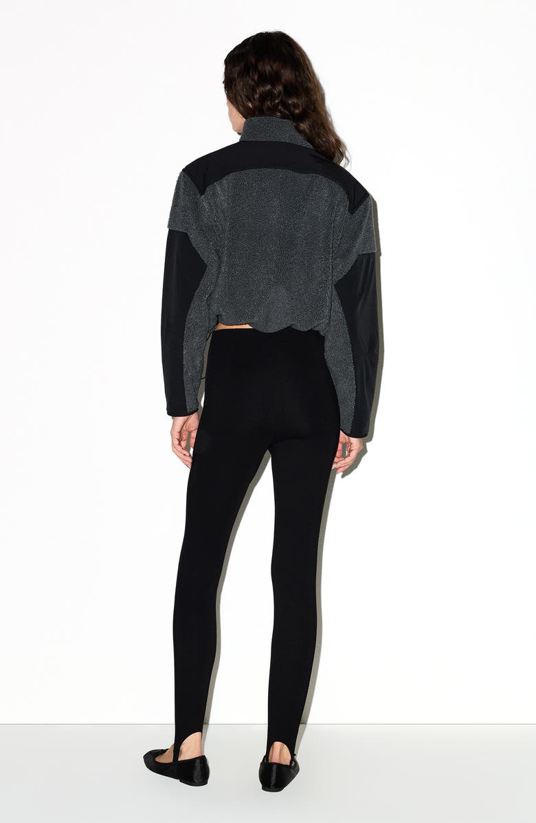 SKIMS Faux Shearling Zip Jacket, Alternate, color, Ash