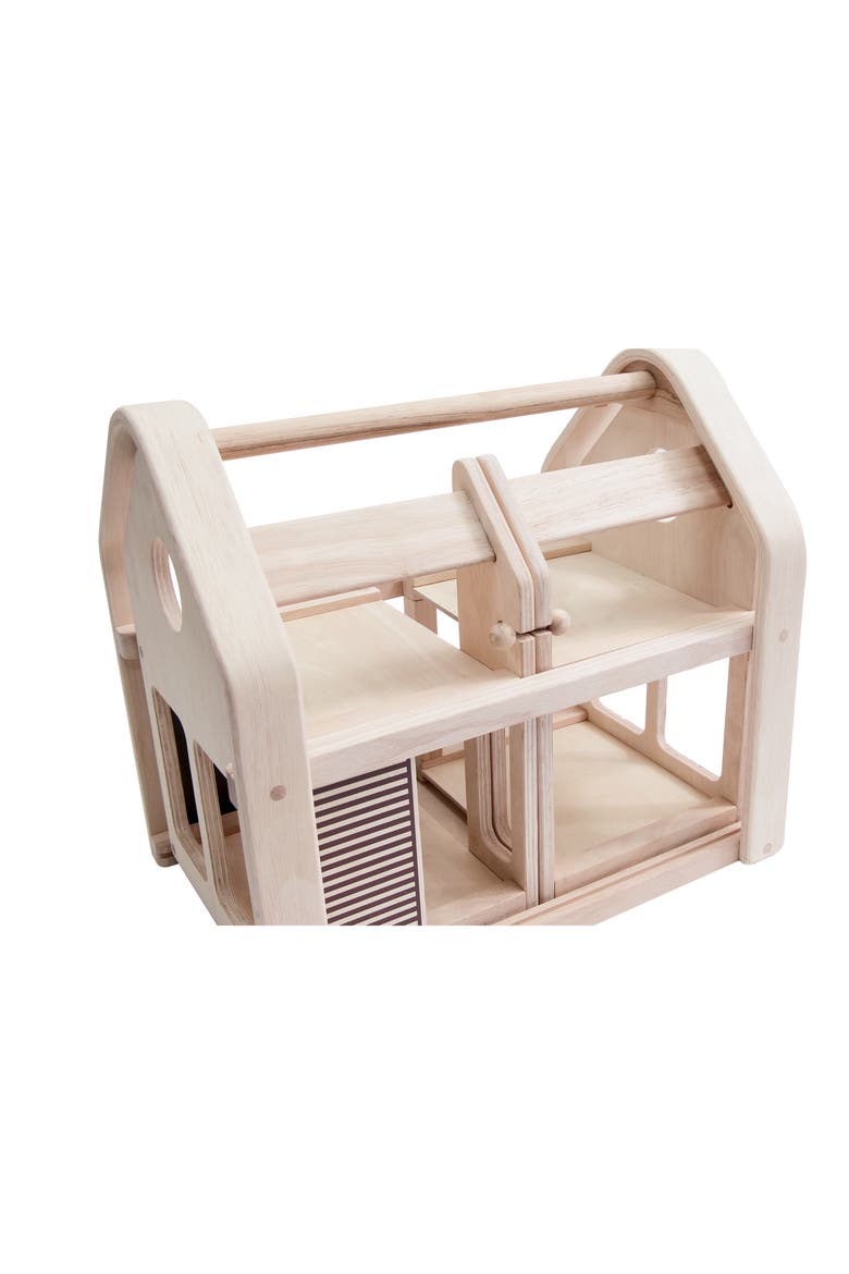 Plan Toys Slide N Go Dollhouse, Alternate, color, BROWN