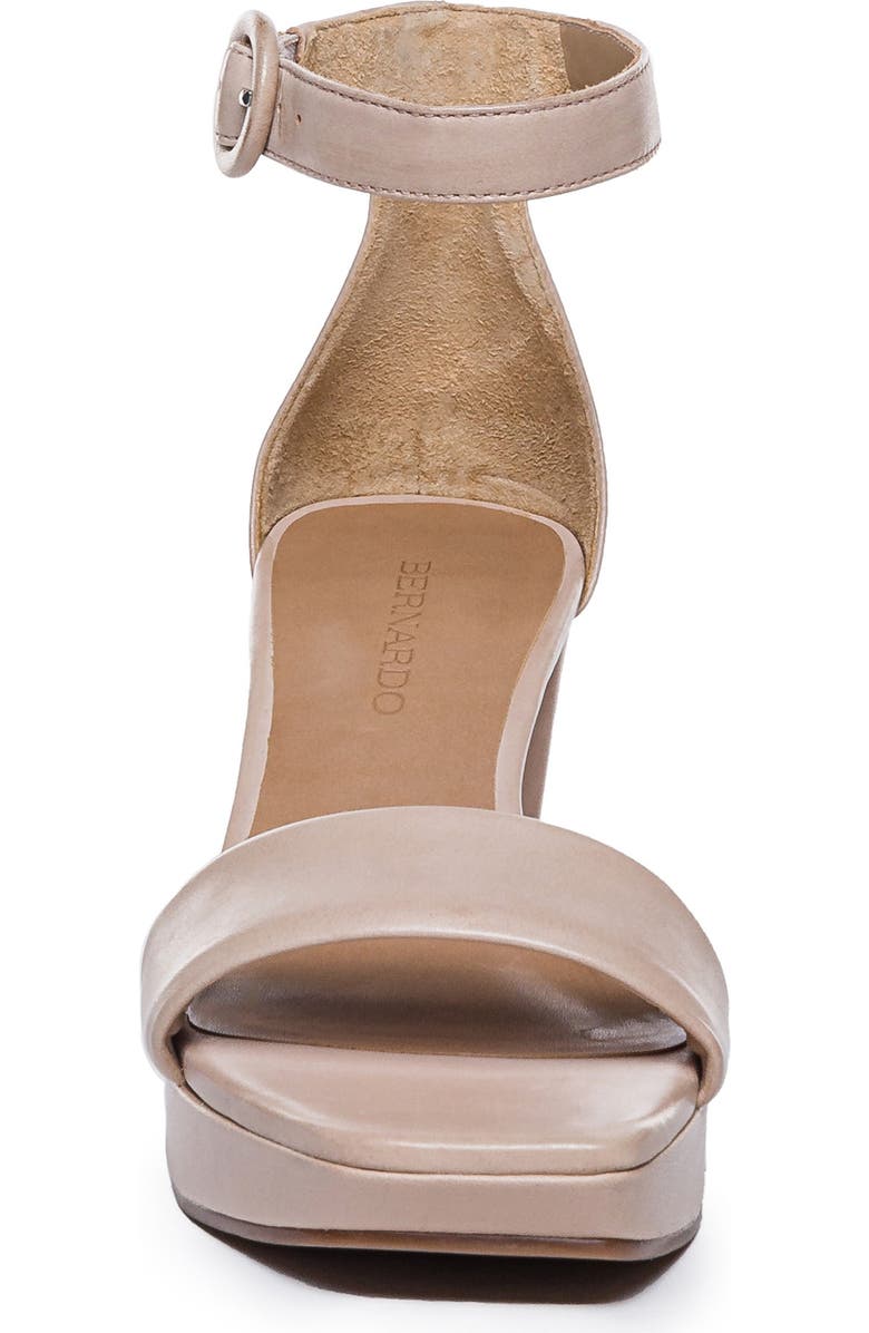 Bernardo Footwear Carla Square Toed Ankle Strap Sandal, Alternate, color, Blush Antique Calf