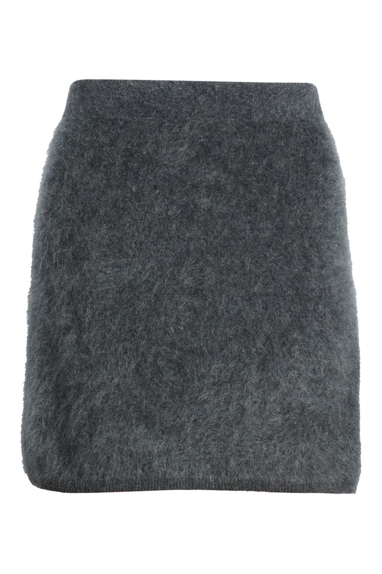 Brushed Cashmere Miniskirt, Main, color, GREY ONYX HEATHER