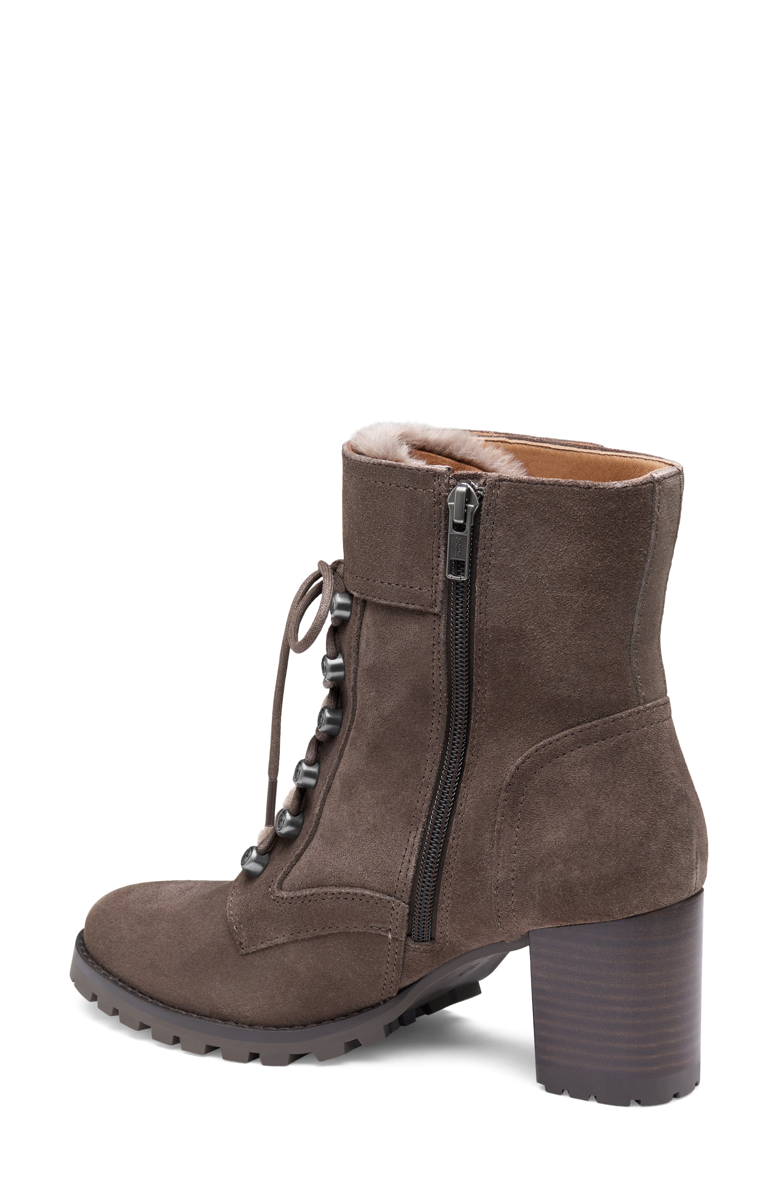 Vivica Faux Fur Bootie, Alternate, color, DARK GRAY