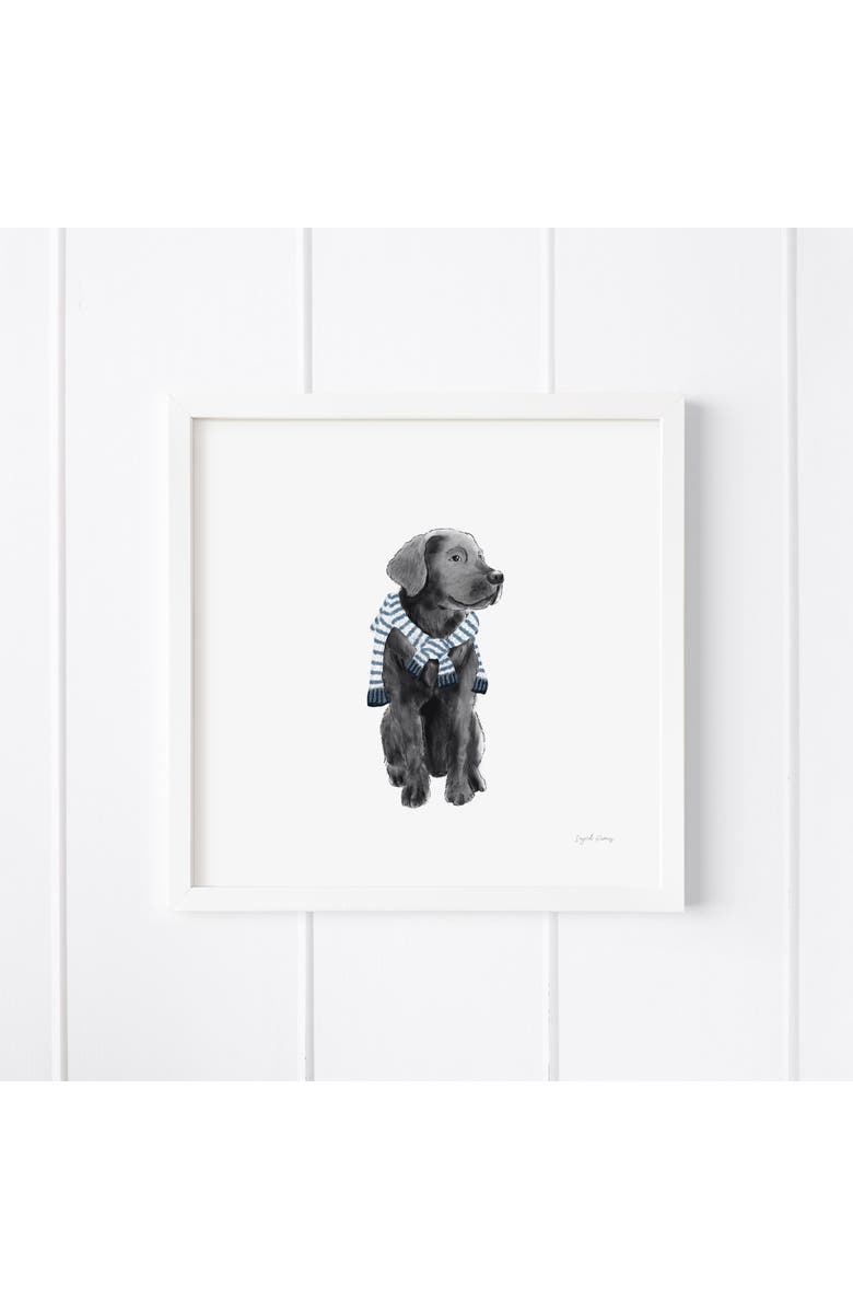 Ramus & Co Preppy Black Lab Framed Museum Quality 12" x 12" Art Print, Main, color, Multicolored