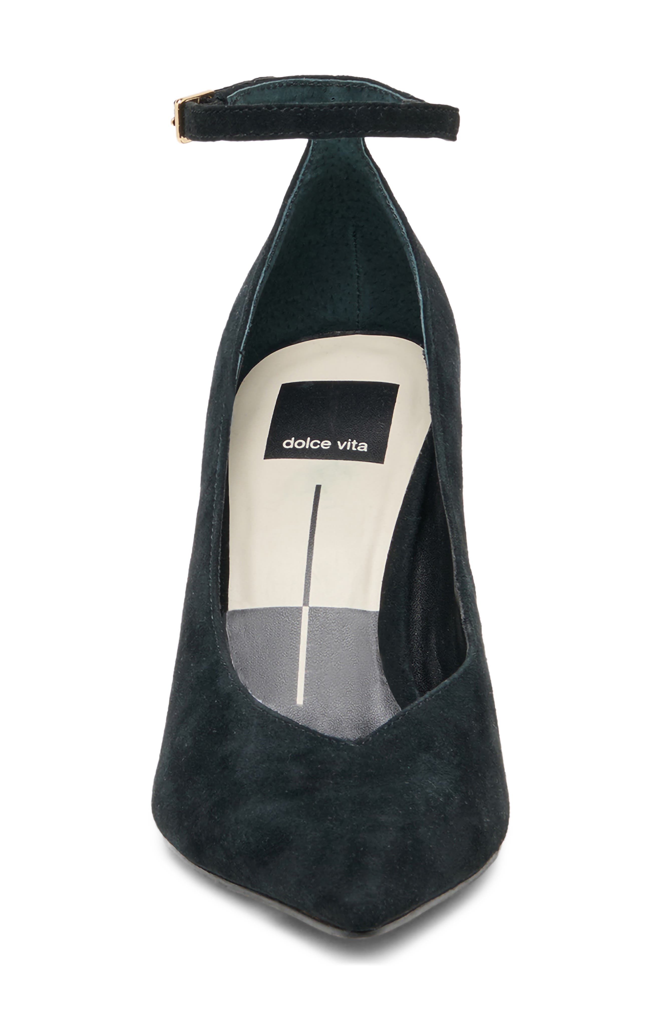 Karsin Ankle Strap Pump, Alternate, color, ONYX SUEDE