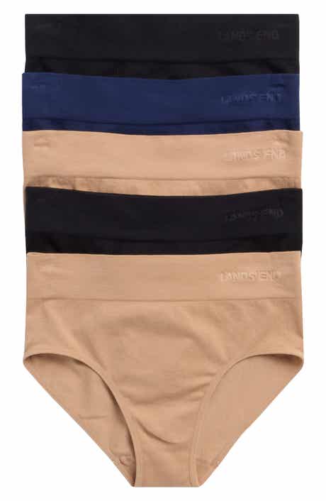 Lands' End 5-Pack Cotton Comfort Seamless Hipster Briefs