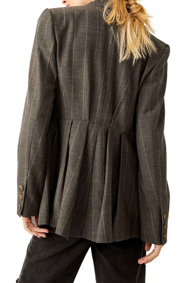 Free People Pleated Back Blazer, Alternate, color,