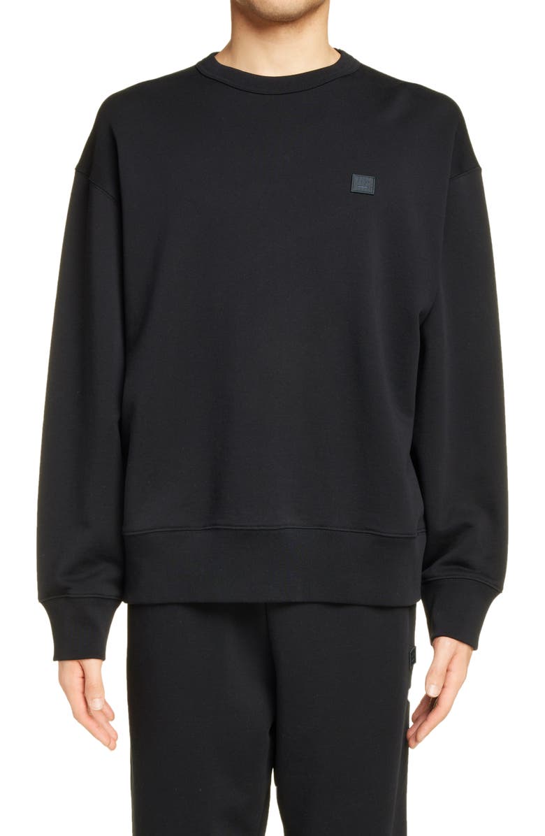 Acne Studios Kalon Face Patch Wool Sweater, Main, color, 