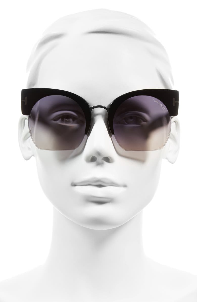 TOM FORD Savannah 55mm Cat Eye Sunglasses, Alternate, color, 