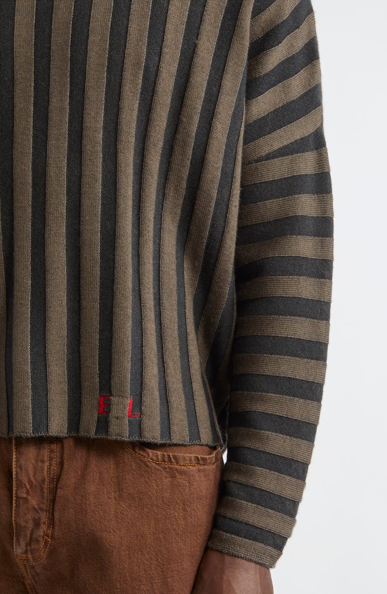 Eckhaus Latta Keyboard Stripe Merino Wool Sweater, Alternate, color, 