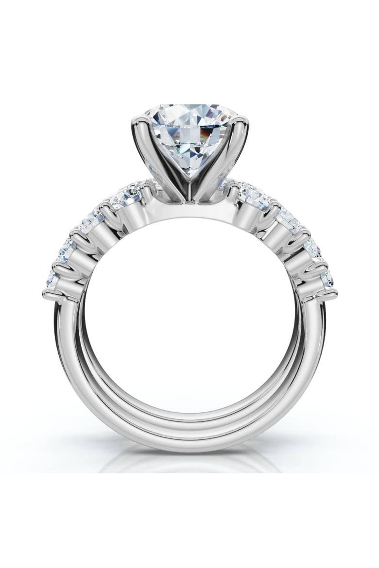Certified 3 6/8ct Diamond Engagement Wedding Ring Set 14k Gold Lab Grown, Alternate, color, 14k White Gold