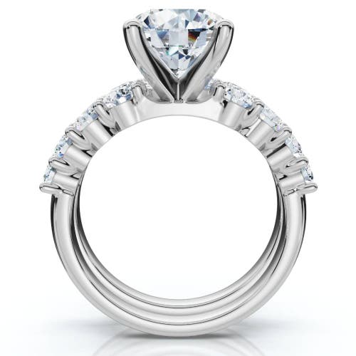 Bliss Diamond Certified 3 6/8ct Diamond Engagement Wedding Ring Set 14k Gold Lab Grown In Silver