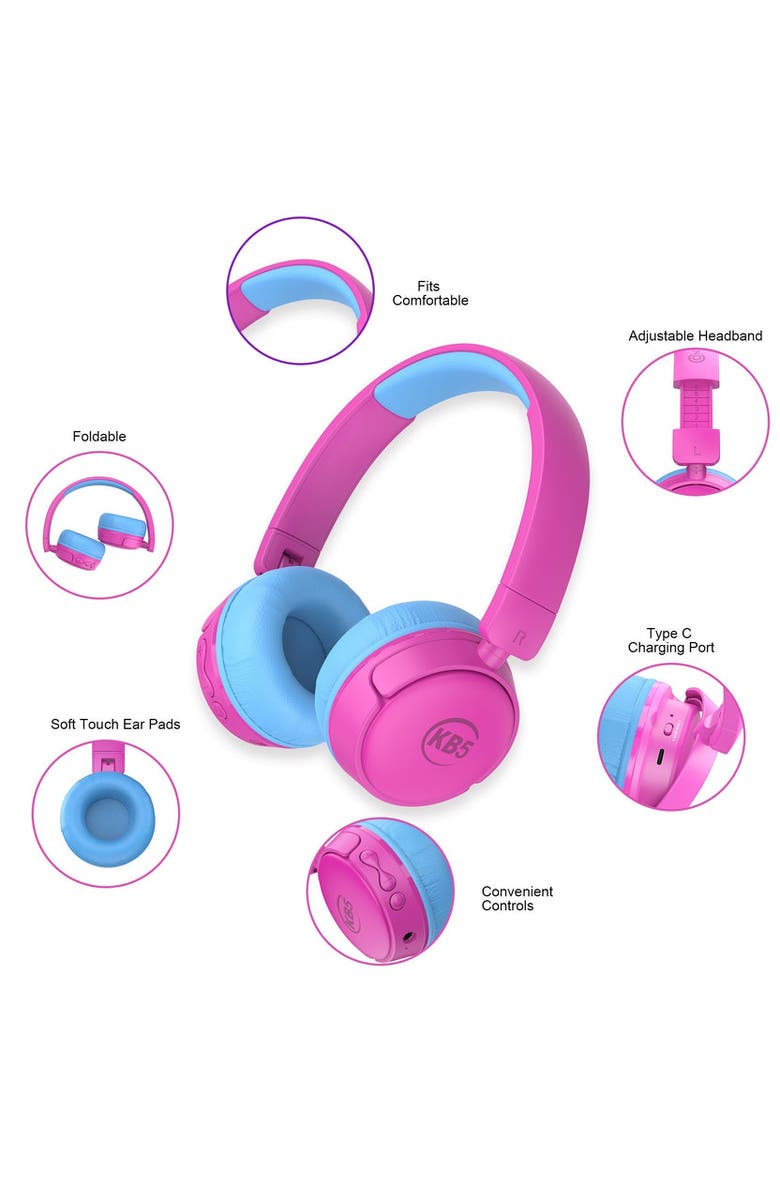 CONTIXO Kids Aluminium Frame Bluetooth Headphones, Alternate, color, Green