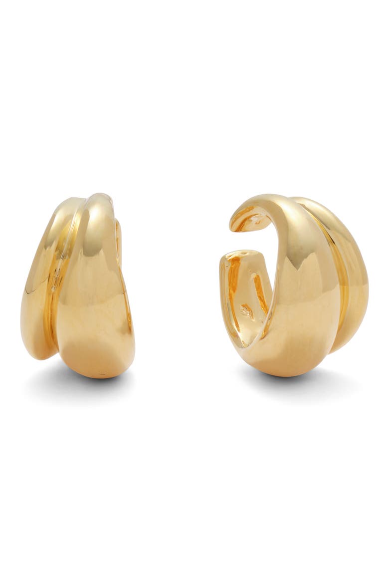 Double Bubble Ear Cuffs, Main, color, GOLD