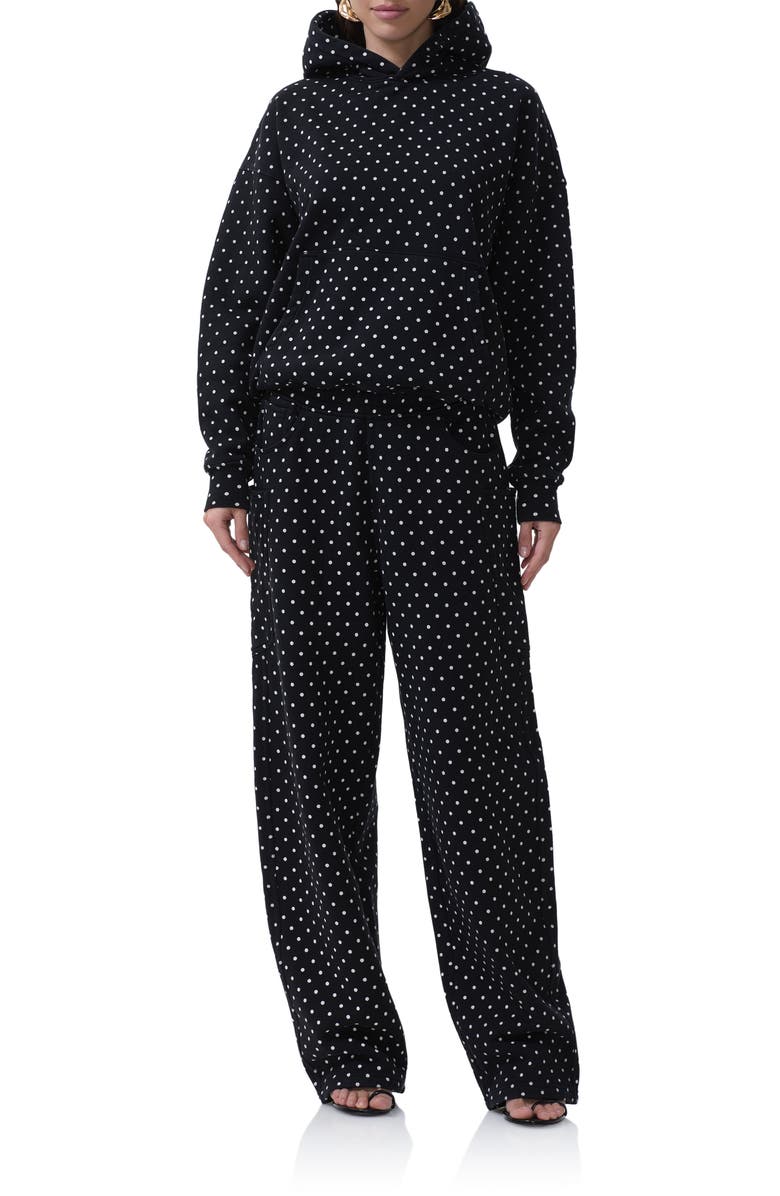 AFRM Ryan Cotton Barrel Sweatpants, Alternate, color, Noir Micro Dot