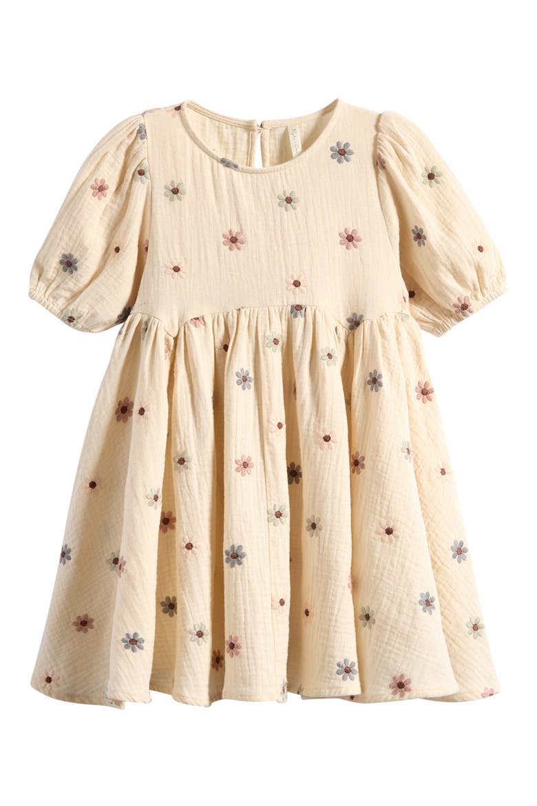 Rose Floral Embroidered Dress, Main, color, FLOWERS