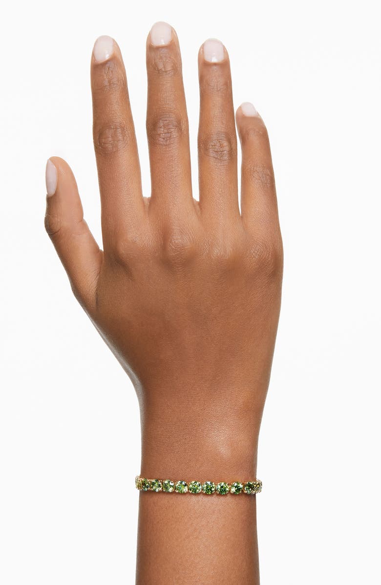 Swarovski Matrix Crystal Tennis Bracelet, Alternate, color, Green