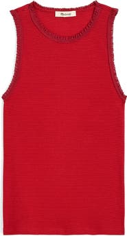 Madewell Lace Trim Rib Tank