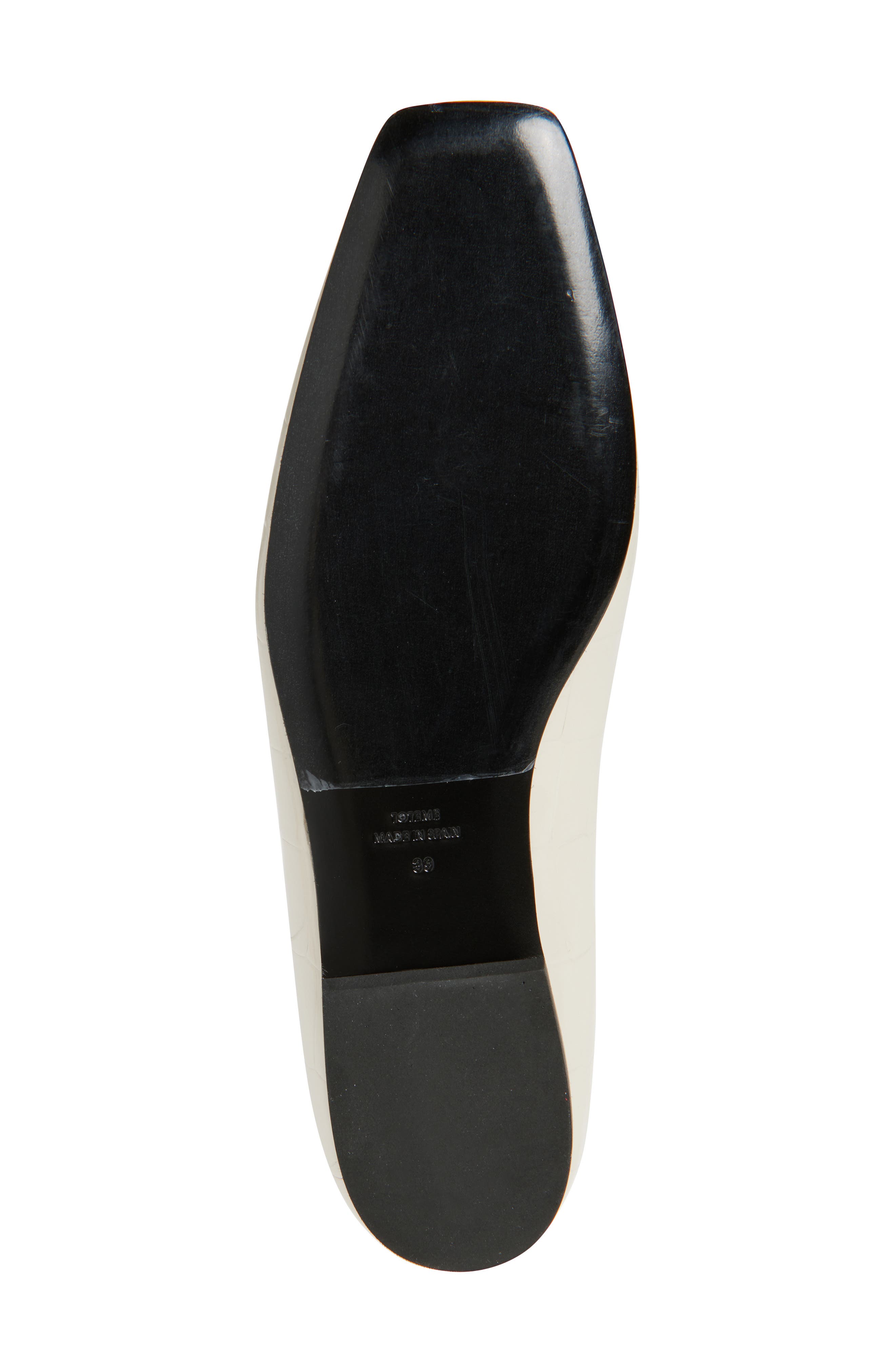 TOTEME Croc Embossed Ballet Flat, Alternate, color, Oyster