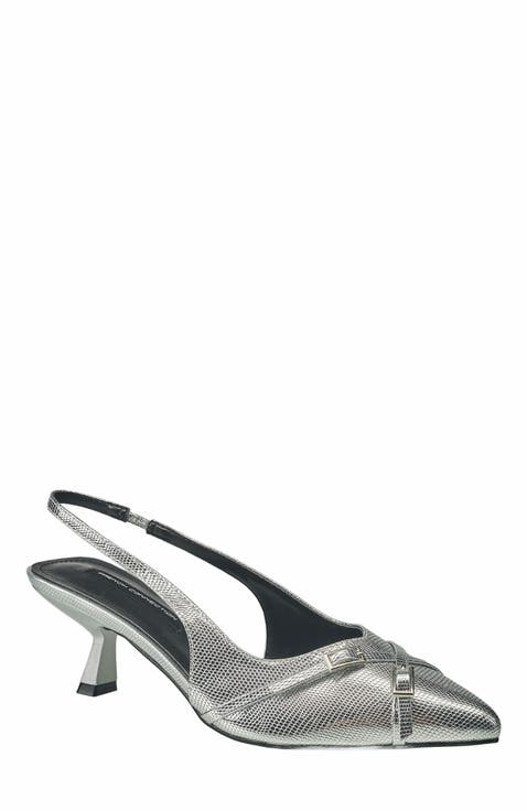 Buckles Slingback Kitten Heel (Women)