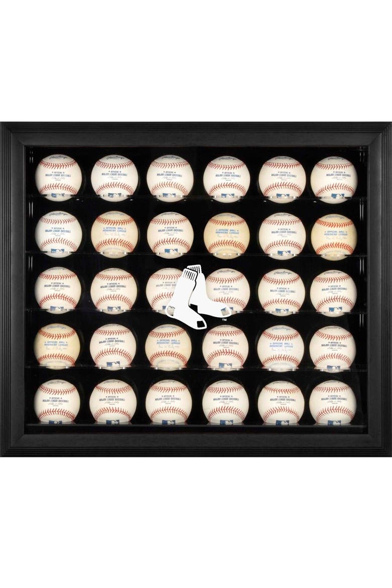 Boston Red Sox (2009 - Present) Logo Black Framed 30-Ball Display Case, Main, color, Black