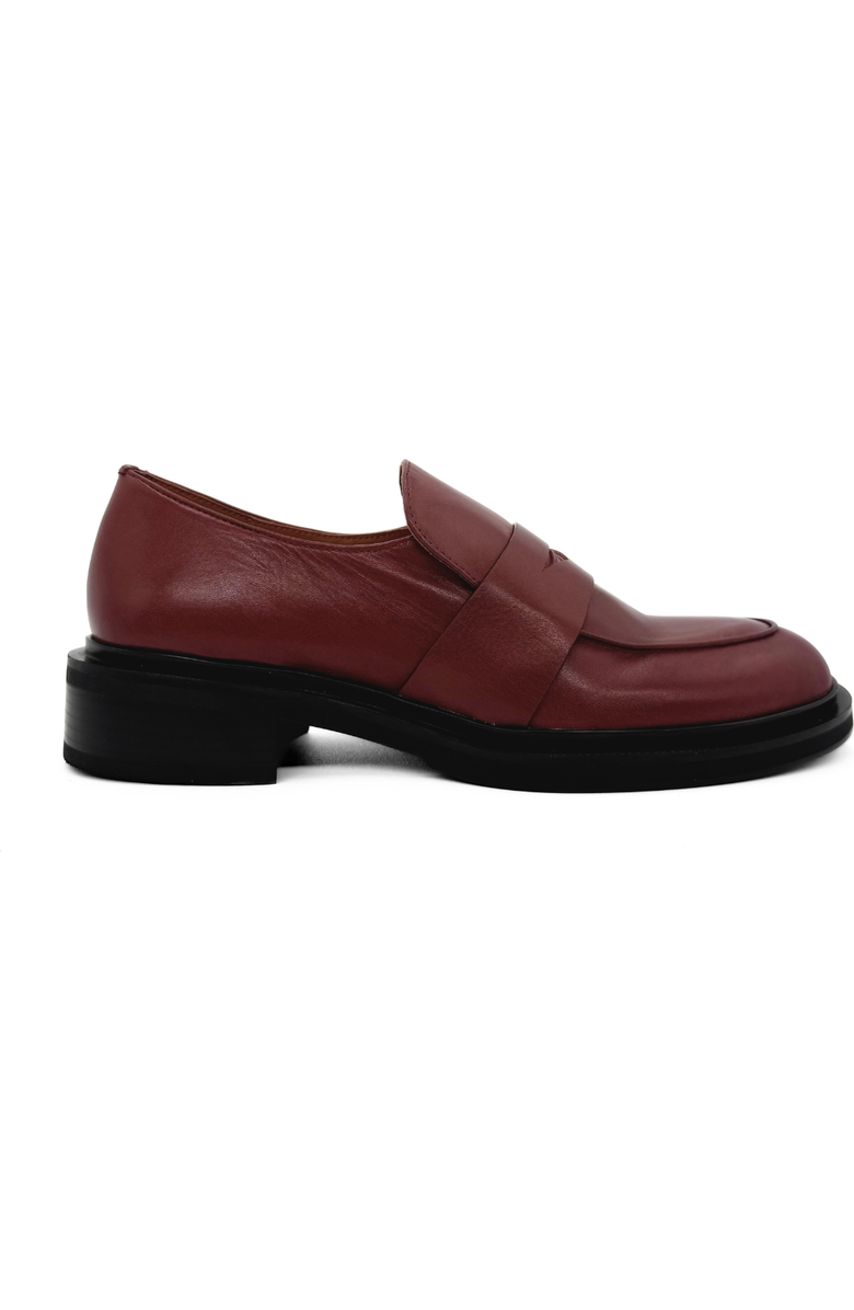 Amie Rafa Drew Chunky Leather Loafer, Main, color, Burgundy