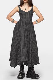 Disturbia Caledon Check Gauze Maxi Dress