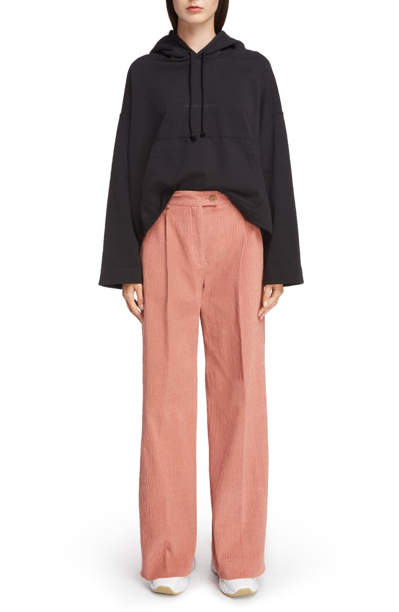 Acne Studios Joghy Embossed Logo Crop Hoodie, Alternate, color, 