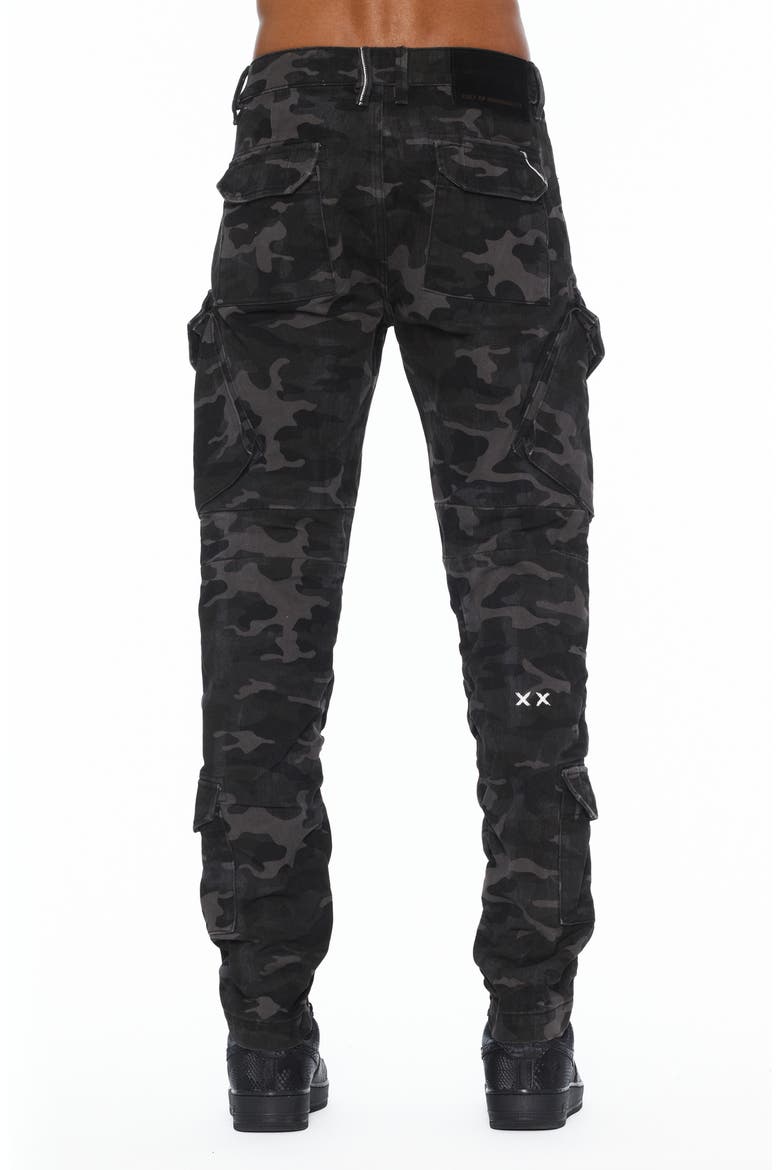 Rocker Slim Straight Cargo Jeans, Alternate, color, PEAT CAMO