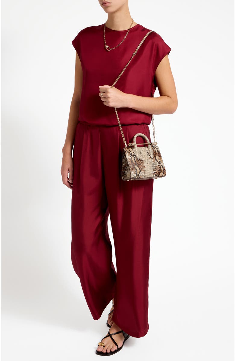 Strathberry Nano Snakeskin Embossed Goatskin Leather Tote, Alternate, color,