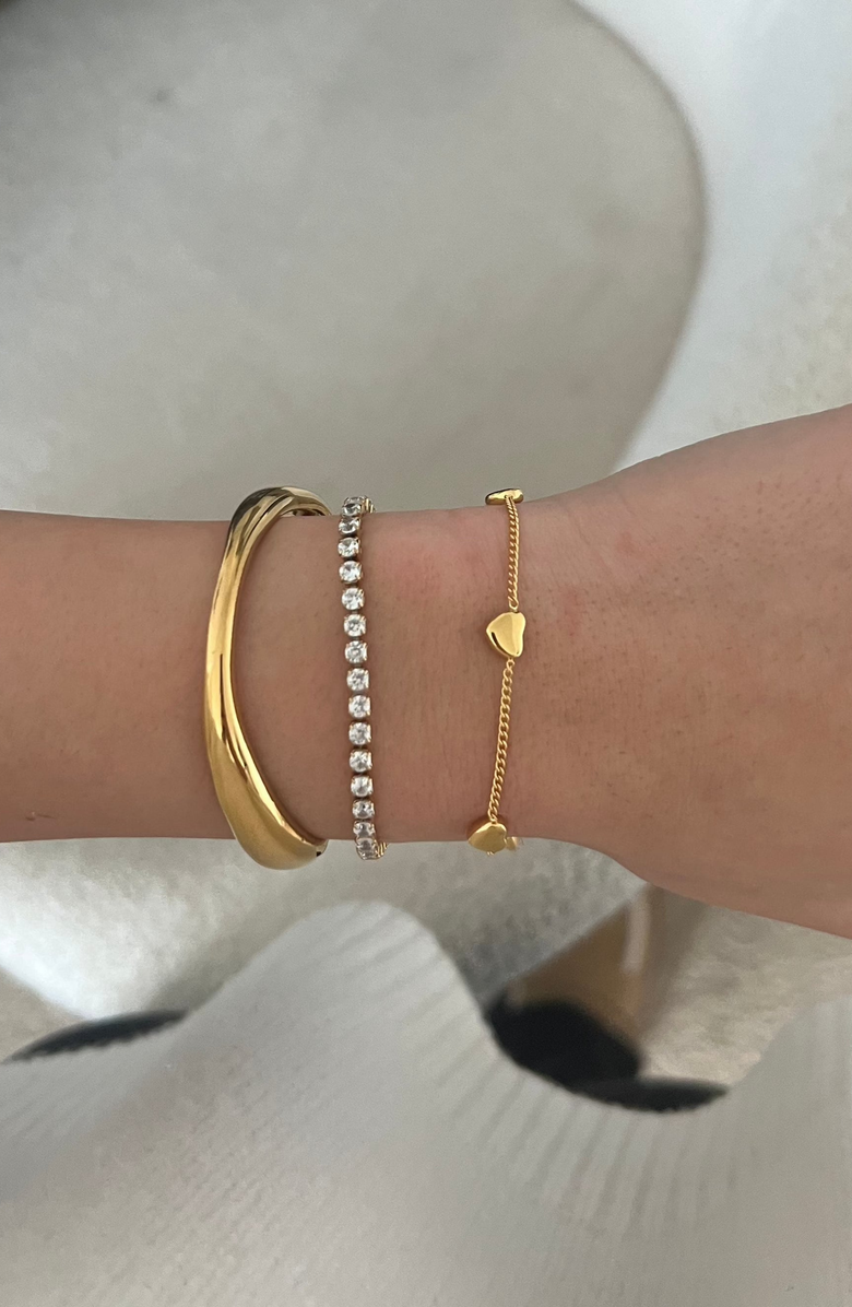 Joiana Jewelry Curved Cuff Bracelet, Alternate, color, Gold