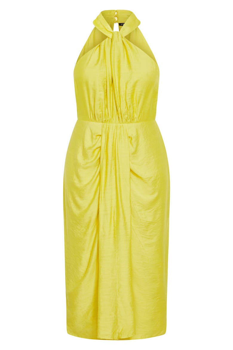 Briella Twist Neck Midi Dress, Alternate, color, LUSH LIME