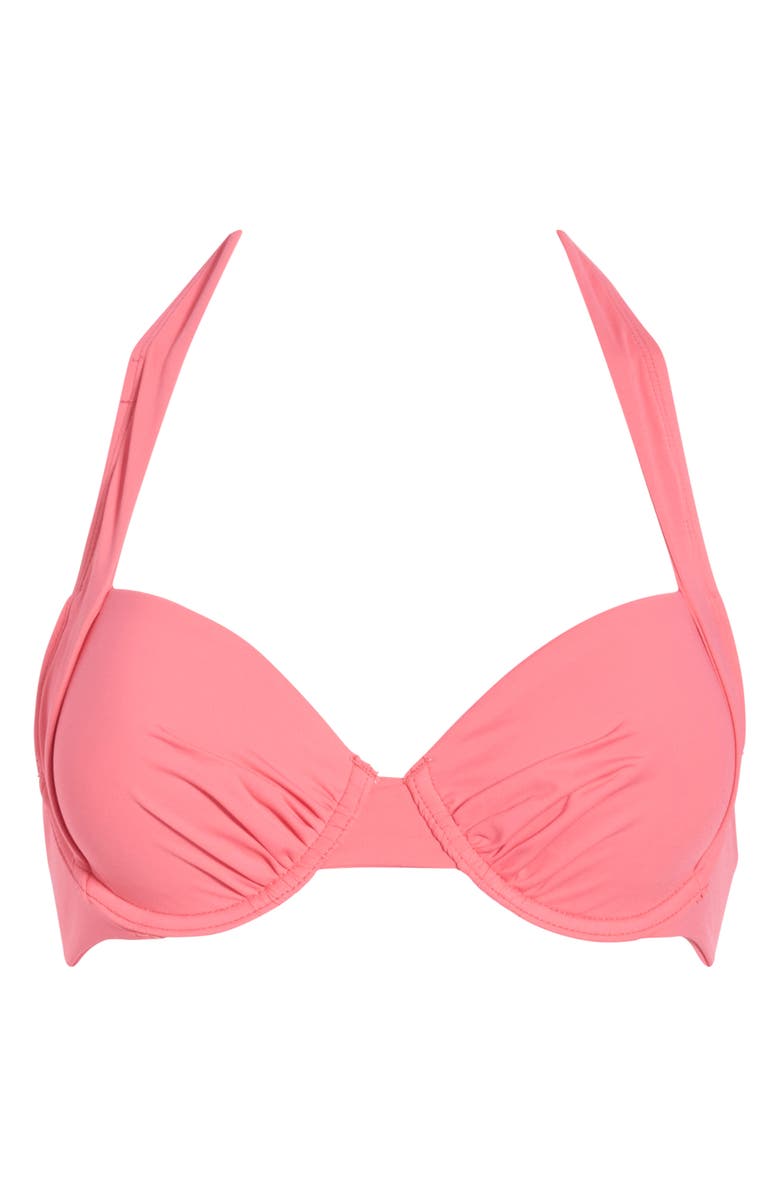 Tommy Bahama Underwire Halter Bikini Top, Alternate, color, Coral Coast
