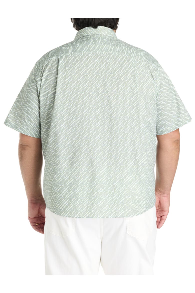 Big & Tall Ivers Wrinkle-Free Performance Floral Print Sport Shirt, Alternate, color, GREEN