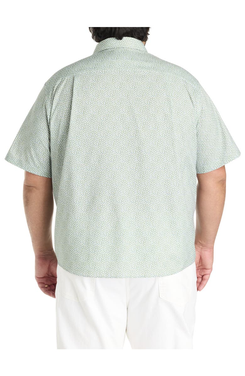 Untuckit Fit by Dxl Big & Tall Ivers Wrinkle-Free Performance Floral Print Sport Shirt, Alternate, color, Green