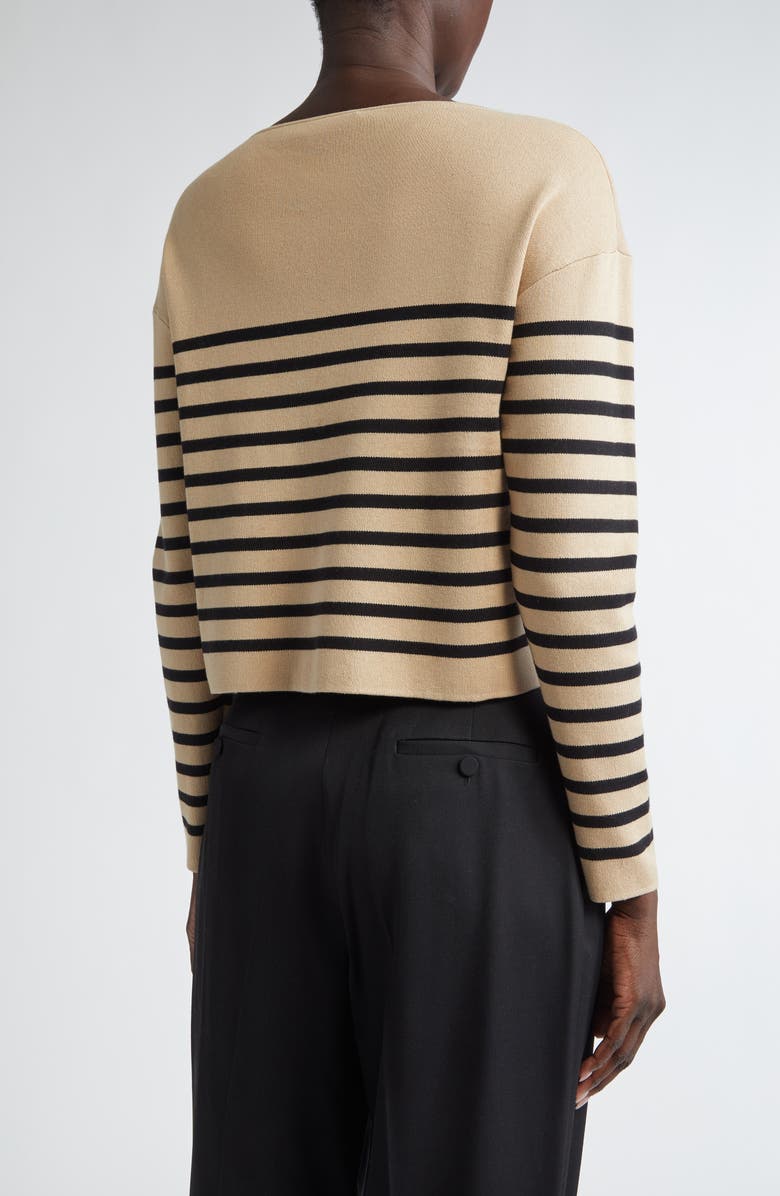 Altuzarra Ronnie Stripe Boatneck Silk & Cotton Sweater, Alternate, color,