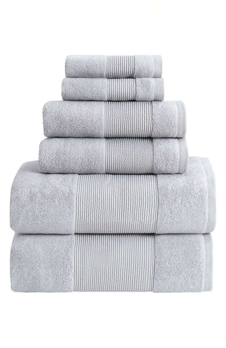 Modern Threads Air Cloud 6-Piece Towel Set, Main, color, Gray