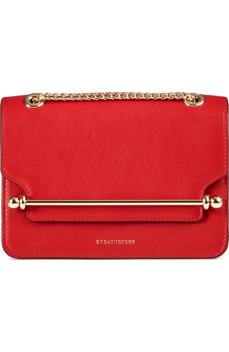 Strathberry Mini East/West Leather Crossbody Bag, Main, color,