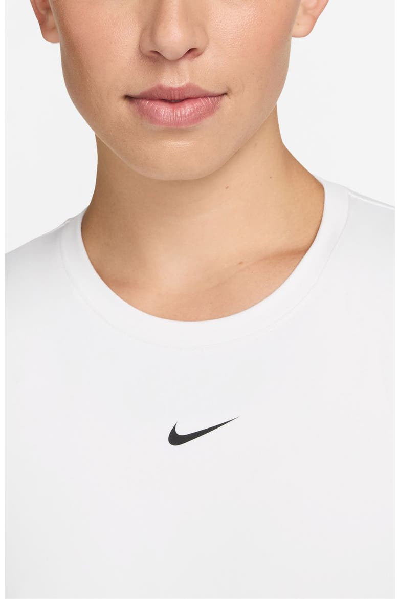 One Dri-FIT Fitted Top, Alternate, color, WHITE/ BLACK