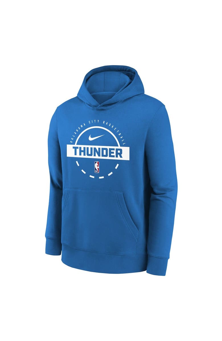 Nike Youth Nike Blue Oklahoma City Thunder 2025/26 Club Fleece Practice Hoodie, Alternate, color, Blue