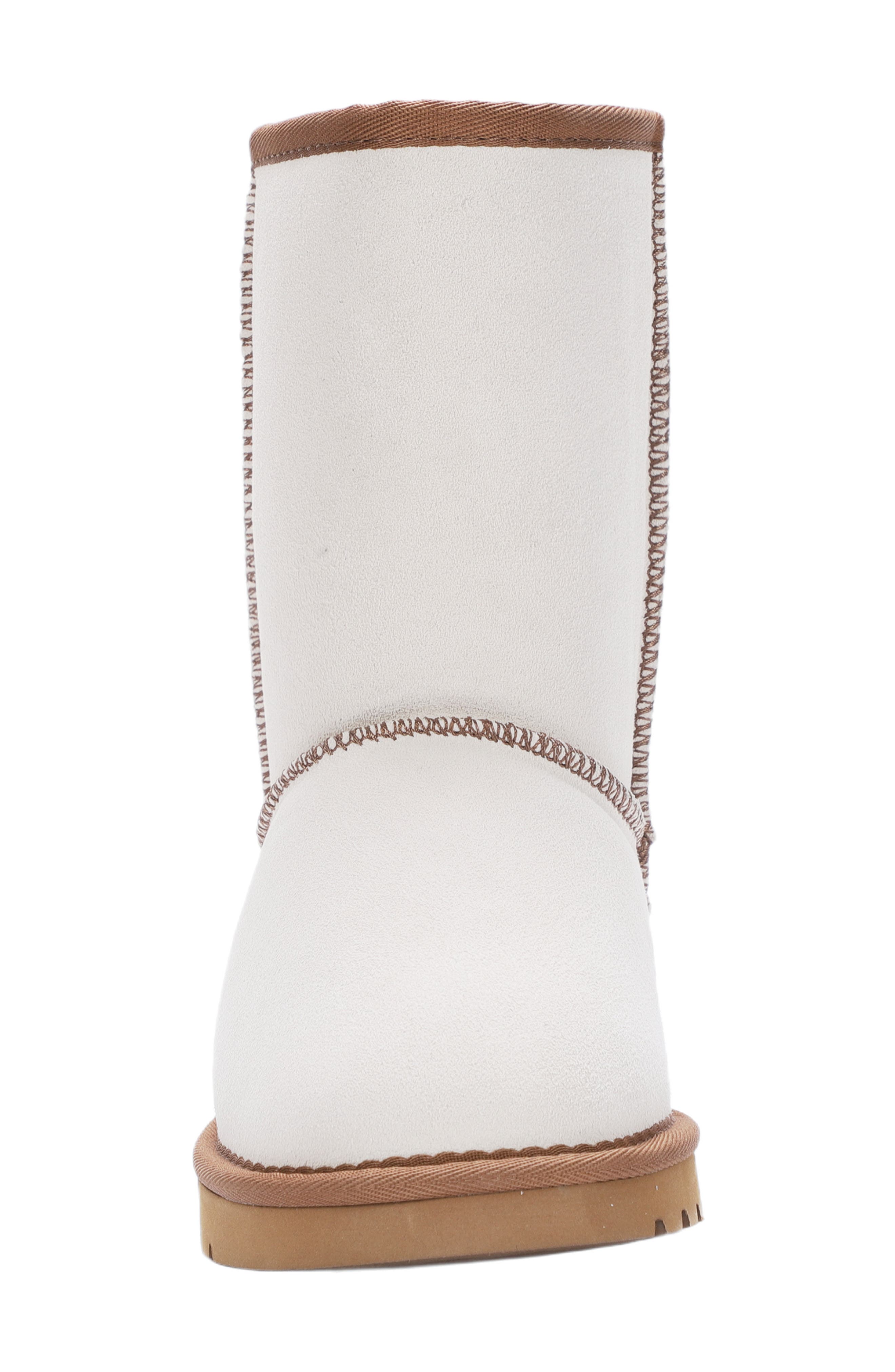 Mykos Suede Faux Fur Lined Boot, Alternate, color, Cream/ Chestnut