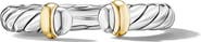David Yurman Petite Cable Ring in Sterling Silver with 14K Yellow Gold