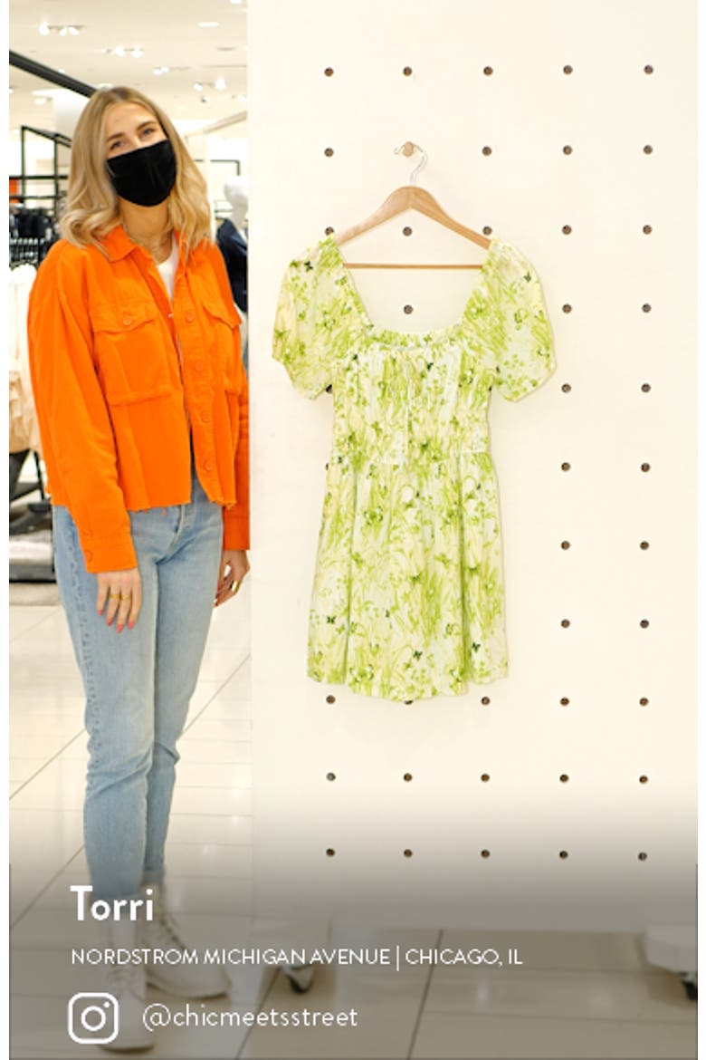 Shirred Puff Sleeve Prairie Minidress video
