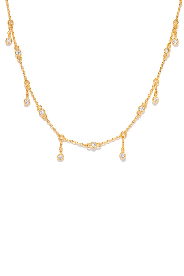 Copacabana Droplet 18k Gold Plated Necklace, Main, color, GOLD