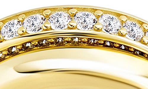 Sterling Forever Jackie Cubic Zirconia Stack Ring In Gold